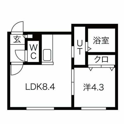 拡大写真:HOPE豊平公園 2階207の間取り