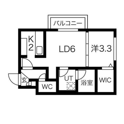 拡大写真:Bloom f coast 2階201の間取り