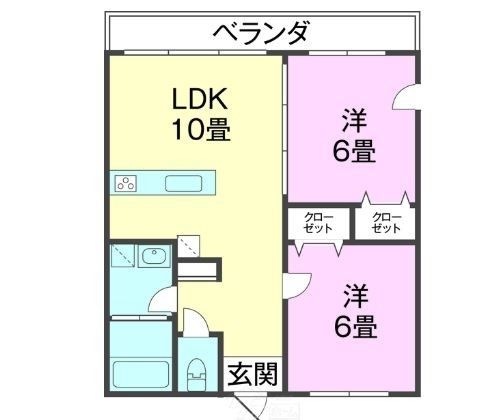 拡大写真:GRANDIOS前原 3階305の間取り