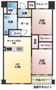 鳥生レジデンスⅠの間取図