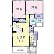 ロータス鳥生 Cの間取図