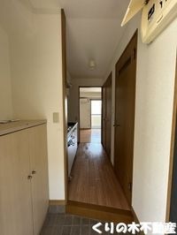 収納もある玄関です