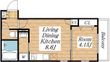 K’s Residence 瓢箪山の間取図