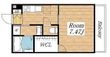 K’s Residence 瓢箪山の間取図