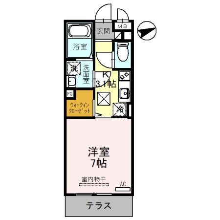 拡大写真:ハーティ下小阪 1階102の間取り