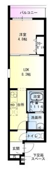 フジパレス八戸ノ里Ⅵ番館の間取図