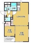 八尾市東久宝寺1丁目の間取図