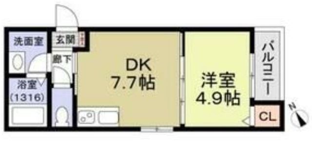 拡大写真:シティコート徳庵 3階304の間取り