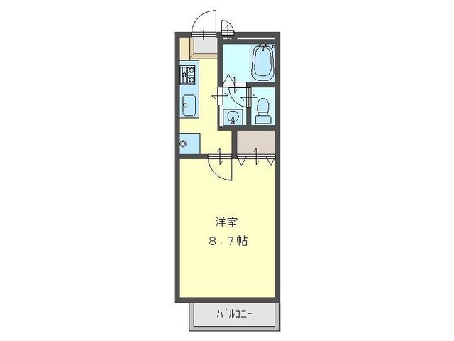 拡大写真:Twins B棟 2階201の間取り