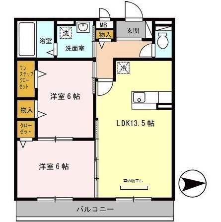 拡大写真：ティエラ 1階102の間取り
