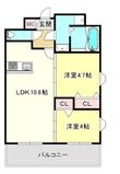 スプランディッド玉造DUEの間取図