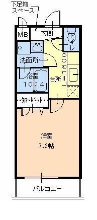 拡大写真:アルベージュ八戸ノ里Ⅱ番館 2階211の間取り