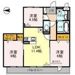 グランドソレーユ久宝寺の間取図