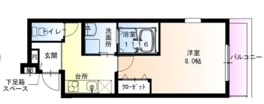 拡大写真:東大阪市中新開2丁目 1階102の間取り