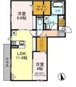 コンフォート瓜破Ⅱの間取図