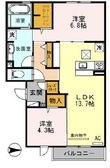セクレール北本町A棟の間取図