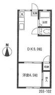 ハイツオオカワの間取図