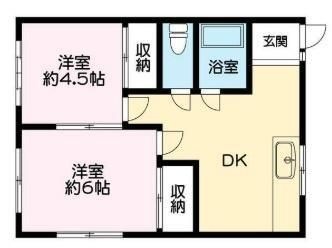 拡大写真:横浜市南区大岡2丁目 1階101の間取り
