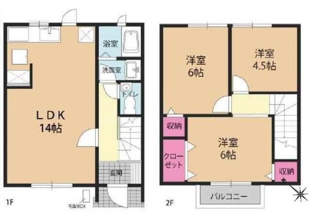 拡大写真:上尾市泉台3丁目 Cの間取り