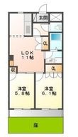 桶川市坂田西2丁目の間取図