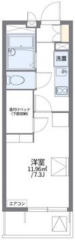 レオパレスカトルセゾン伊奈の間取図