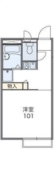 レオパレス原市弐番館の間取図