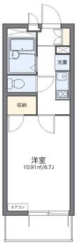 レオパレスフィエスタY102の間取図