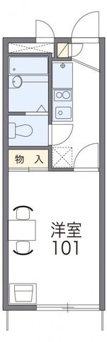 拡大写真:レオパレス錦 2階203の間取り