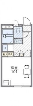 レオパレスフラワーハイツの間取図