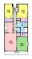上尾市柏座2丁目の間取図