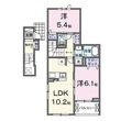 サニーフラットⅡの間取図
