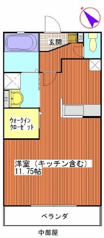 拡大写真:北足立郡伊奈町中央1丁目 2階202の間取り