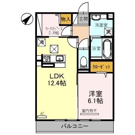 拡大写真:ARTEMIS 1階102の間取り
