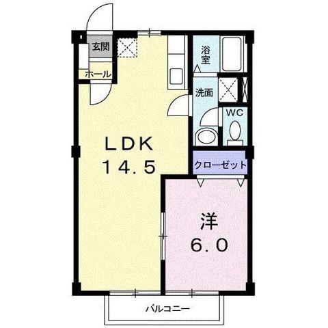 拡大写真:藤倉ハイツ 2階202の間取り