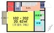 写真:新)アーク・ヴィラ上尾 2階202の間取図