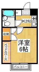 拡大写真:ソレイユカーザ 3階302の間取り
