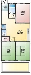 第三稲荷台ハイツの間取図