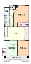 東所沢マンションの間取図