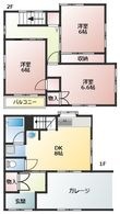 ガレージハウスの間取図