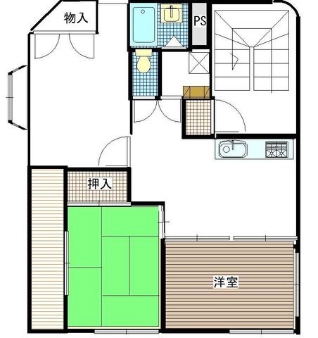 拡大写真:下田ビル 3階301の間取り