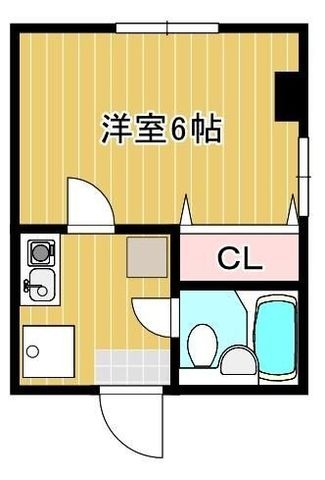 拡大写真:杉山ビル 1階101の間取り
