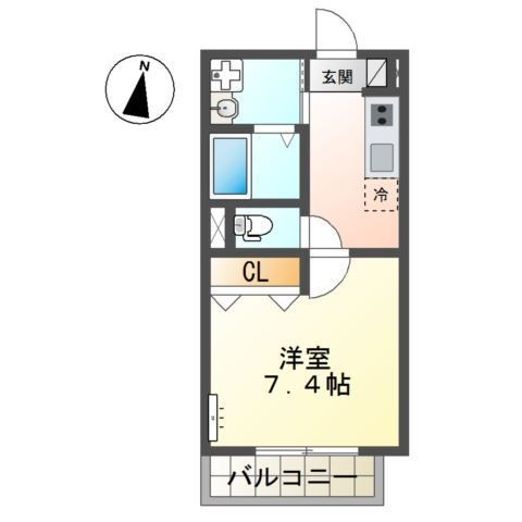 拡大写真:コイトハイツ 2階202の間取り