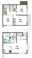 上安松戸建貸家の間取図