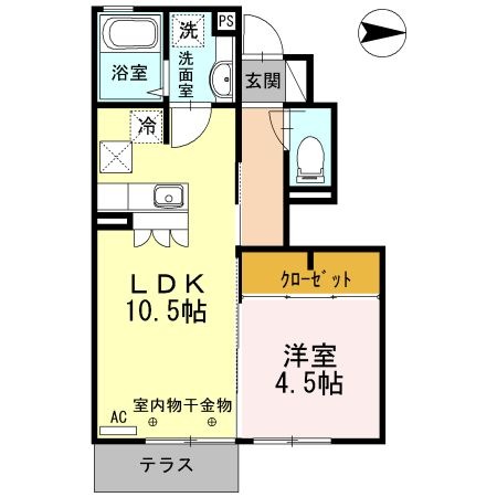 拡大写真:アリエッタ南町 1階103の間取り