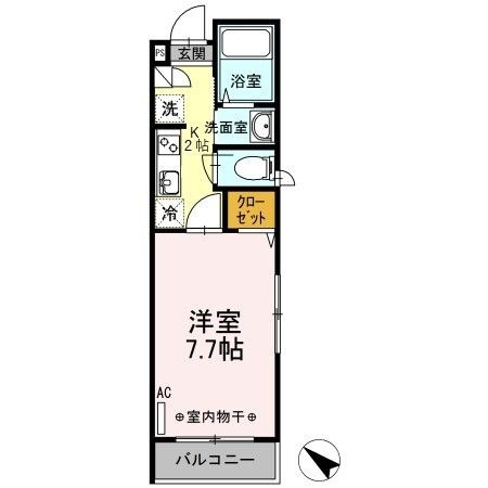 拡大写真:グランラーク 3階302の間取り