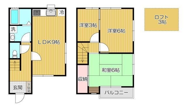 拡大写真：新座市新堀２丁目 1階M1の間取り
