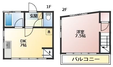 拡大写真:サンハウス清瀬 1階101の間取り