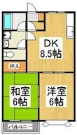 フレール西川Ｂの間取図