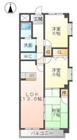 カーサ長良パークの間取図