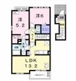 ラ・ポーム Bの間取図